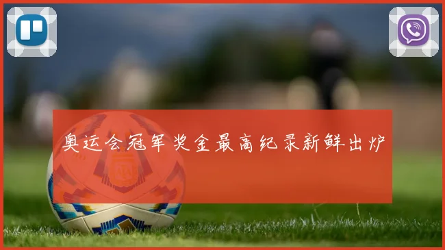 奥运会冠军奖金最高纪录新鲜出炉