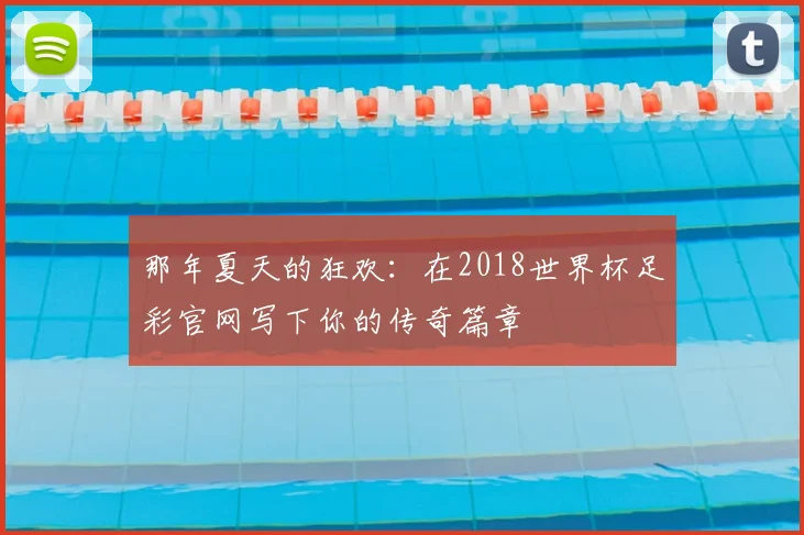 那年夏天的狂欢:在2018世界杯足彩官网写下你的传奇篇章