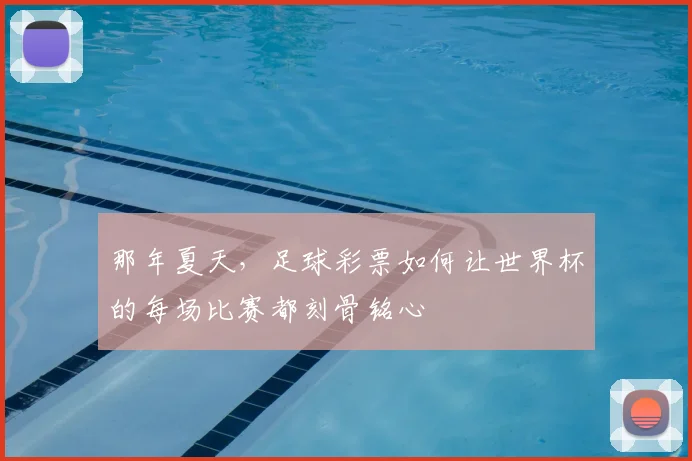那年夏天,足球彩票如何让世界杯的每场比赛都刻骨铭心