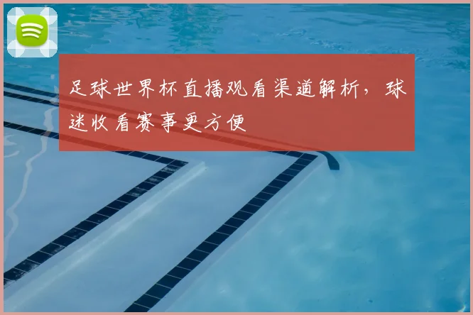 足球世界杯直播观看渠道解析,球迷收看赛事更方便