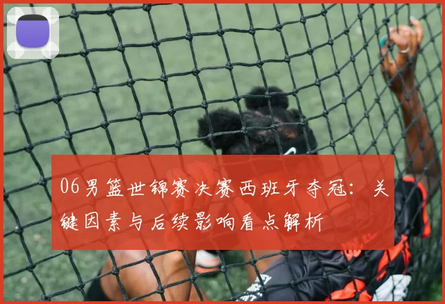 06男篮世锦赛决赛西班牙夺冠:关键因素与后续影响看点解析